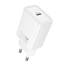 МЗП Hoco N60 Gentle PD20W (1USB-C) + кабель Type-C to Lightning – Білий