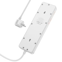 Подовжувач Hoco AC14A Rico PD30W (3USB-A/1C/5xSocket) (1.5m) – Білий