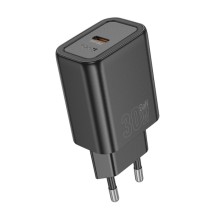 МЗП Hoco N63 Gentle PD30W+QC3.0 (1USB-A/1C) + кабель Type-C to Lightning – Чорний