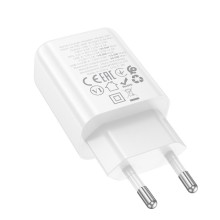 МЗП Hoco N63 Gentle PD30W+QC3.0 (1USB-A/1C) + кабель Type-C to Lightning – Білий