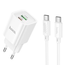 СЗУ Hoco C149A Charm PD30W+QC3.0 (1USB-A/1C) + кабель Type-C to Type-C