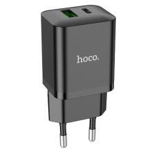 СЗУ Hoco N28 Founder PD20W+QC3.0 (1USB-A/1C) – Черный