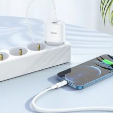 СЗУ Hoco C94A Metro PD20W (1USB-C) + кабель Type-C to Lightning – Белый
