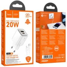 СЗУ Hoco N46 Glorious PD20W+QC3.0 (1USB-A/1C) + кабель Type-C to Lightning – undefined