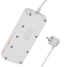 Удлинитель Hoco AC22 Sunlight (PD30W/1C/3A/4xSocket) (1.5m) – Белый