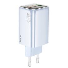 СЗУ Hoco N49 Glorious PD65W (1USB-A/2C) – Голубой