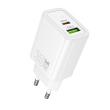 МЗП Hoco N63 Gentle PD30W+QC3.0 (1USB-A/1C) – Білий