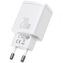 МЗП Baseus Compact Quick Charger 20W QC+PD (1USB-A/1C) (CCXJ-B) – Білий