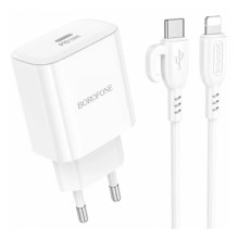 СЗУ Borofone BA81A PD20W (1USB-C) + кабель Type-C to Lightning