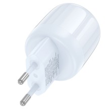 СЗУ Borofone BA93A Lustrous PD20W+QC3.0 (1USB-A/1C) – Голубой