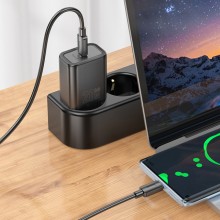 МЗП Hoco N60 Gentle PD20W (1USB-C) + кабель Type-C to Lightning – Чорний