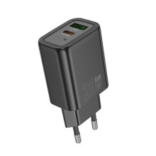 МЗП Hoco N61 Gentle PD20W+QC3.0 (1USB-A/1C) – Чорний