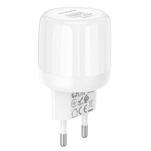 МЗП Borofone BA93A Lustrous PD20W+QC3.0 (1USB-A/1C) – Білий