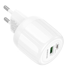 МЗП Borofone BA94A Lustrous PD30W+QC3.0 (1USB-A/1C) – Білий