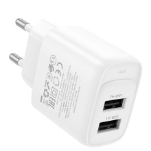 МЗП Hoco C141A Smart 2.1A (2USB-A) – Білий