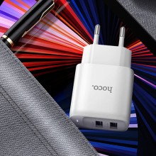 МЗП Hoco C141A Smart 2.1A (2USB-A) – Білий