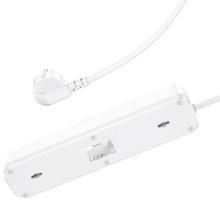 Подовжувач Hoco NS1 Aura PD20W (2USB/1Type-C/4xSocket) – Білий