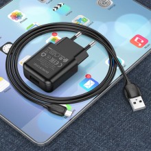 МЗП Borofone BA64A Single port + MicroUSB – Чорний