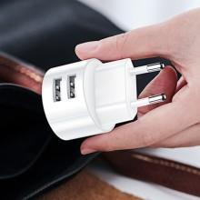 МЗП USAMS T20 Dual USB Round Travel Charger (EU) – Білий