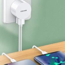 МЗП USAMS T20 Dual USB Round Travel Charger (EU) – Білий