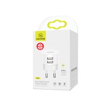 МЗП USAMS T20 Dual USB Round Travel Charger (EU) – Білий