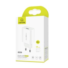 МЗП USAMS US-CC083 T22 Single USB QC3.0 Travel Charger (EU) – Білий