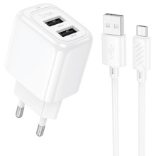 МЗП Hoco CS51A Surplus (2USB-A) + кабель USB to MicroUSB