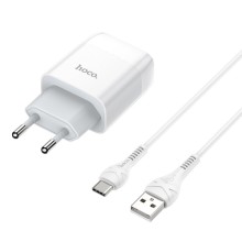СЗУ Hoco C72A Glorious 2.1A (1USB-A) + кабель USB to Type-C