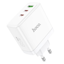 СЗУ Hoco N30 Glory PD65W (2Type-C/1USB) – Белый