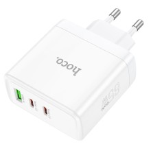 СЗУ Hoco N30 Glory PD65W (2Type-C/1USB) – Белый