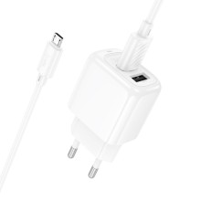 СЗУ Hoco CS51A Surplus (2USB-A) + кабель USB to MicroUSB – Белый