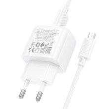 СЗУ Hoco CS51A Surplus (2USB-A) + кабель USB to MicroUSB – Белый