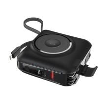 Портативное ЗУ Power Bank WIWU Wi-P051 6 in 1 PD45W с БЗУ 15000 mAh – Черный