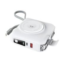 Портативное ЗУ Power Bank WIWU Wi-P051 6 in 1 PD45W с БЗУ 15000 mAh – Белый