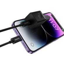 МЗП Baseus GaN5 Fast Charger (mini) 30W (1USB-C) + кабель Type-C to Type-C (P10110902) – Чорний