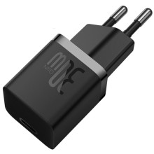 МЗП Baseus GaN5 Fast Charger (mini) 30W (1USB-C) + кабель Type-C to Type-C (P10110902) – Чорний