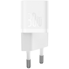 МЗП Baseus GaN5 Fast Charger (mini) 30W (1USB-C) + кабель Type-C to Type-C (P10110902) – Білий