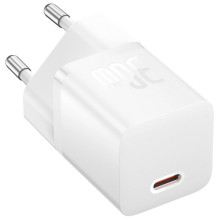 МЗП Baseus GaN5 Fast Charger (mini) 30W (1USB-C) + кабель Type-C to Type-C (P10110902) – Білий