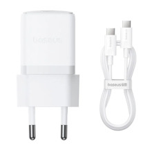 МЗП Baseus Palm Fast Charger 30W (1USB-C) + кабель Type-C to Type-C (P10111605113-01) – Білий
