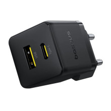 МЗП Baseus Palm Fast Charger 20W (1USB-A/1C) + кабель Type-C to Type-C (P10111608) – Чорний