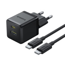МЗП Baseus Palm Fast Charger 30W (1USB-A/1C) + кабель Type-C to Type-C (P1011160A)