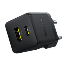 МЗП Baseus Palm Fast Charger 30W (1USB-A/1C) + кабель Type-C to Type-C (P1011160A) – Чорний