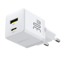 МЗП Baseus Palm Fast Charger 30W (1USB-A/1C) + кабель Type-C to Type-C (P1011160A) – Білий