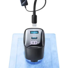 МЗП Usams US-CC229 GaN Digital Display XC Ser. 30W (1USB-A/1C) – Чорний