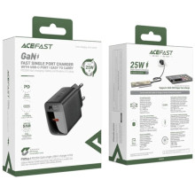 МЗП Acefast A104 GaN PD25W (1USB-C) – Чорний