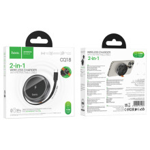 БЗУ Hoco CQ18 Flash 2in1 Magnetic + iWatch (with retractable cable Type-C) – Серый