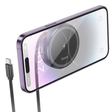 БЗУ Hoco CQ18 Flash 2in1 Magnetic + iWatch (with retractable cable Type-C) – Серый