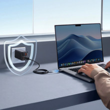 МЗП Baseus GaN6 Pro OS 65W (2USB-A/2C) + кабель Type-C to Type-C (P10162701) – undefined