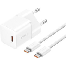 СЗУ Baseus GaN5 Fast Charger (mini) PD20W (1USB-C) + кабель Type-C to Type-C (P10110900113)