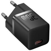 МЗП Baseus GaN5 Fast Charger (mini) 30W (1USB-C) + кабель Type-C to Type-C (P10110902) – Чорний